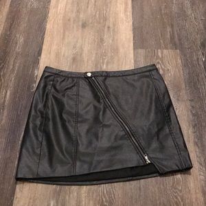 Black pleather skirt